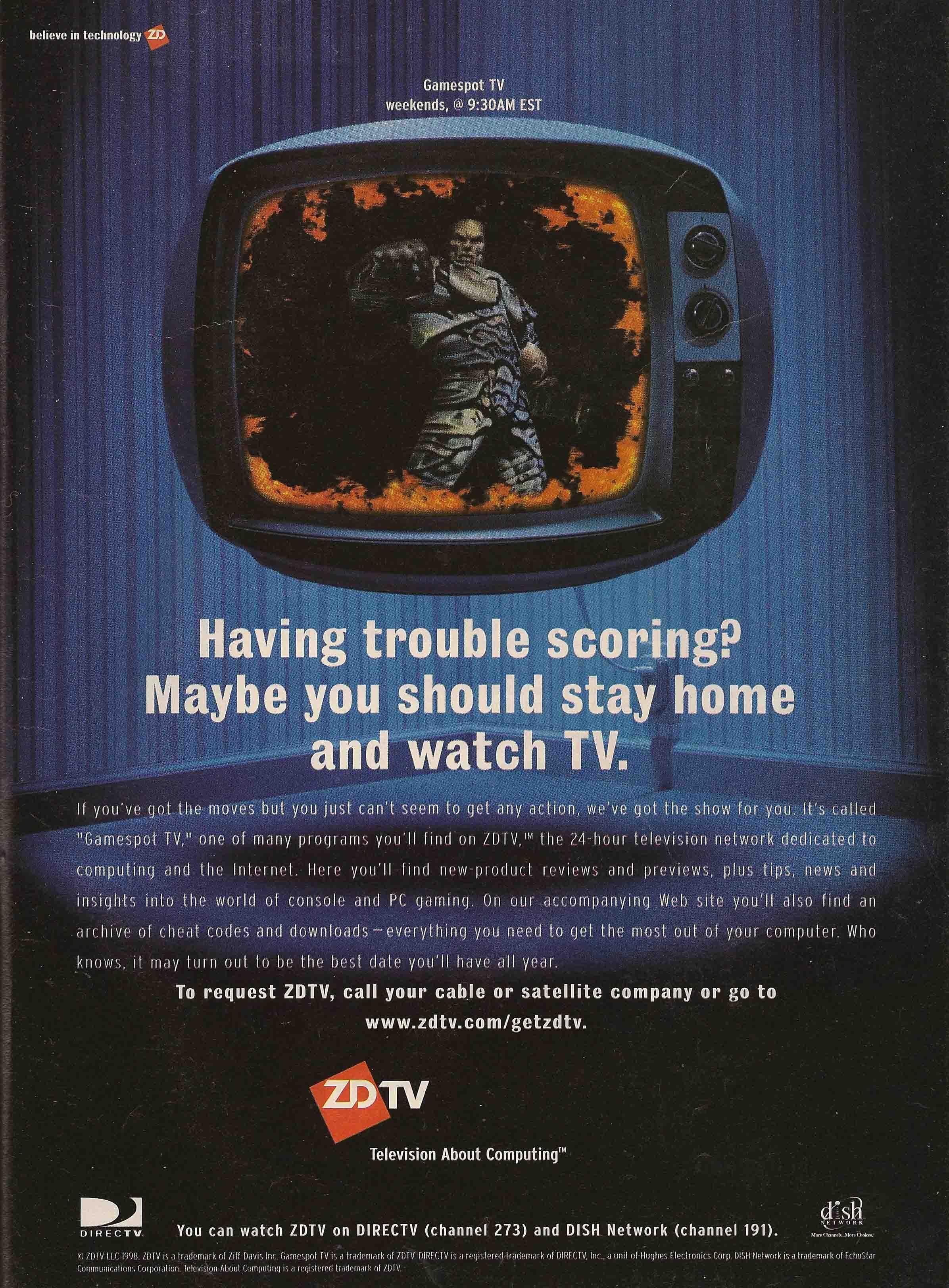 Ad for Gamespot TV on ZD (Ziff-Davis) TV