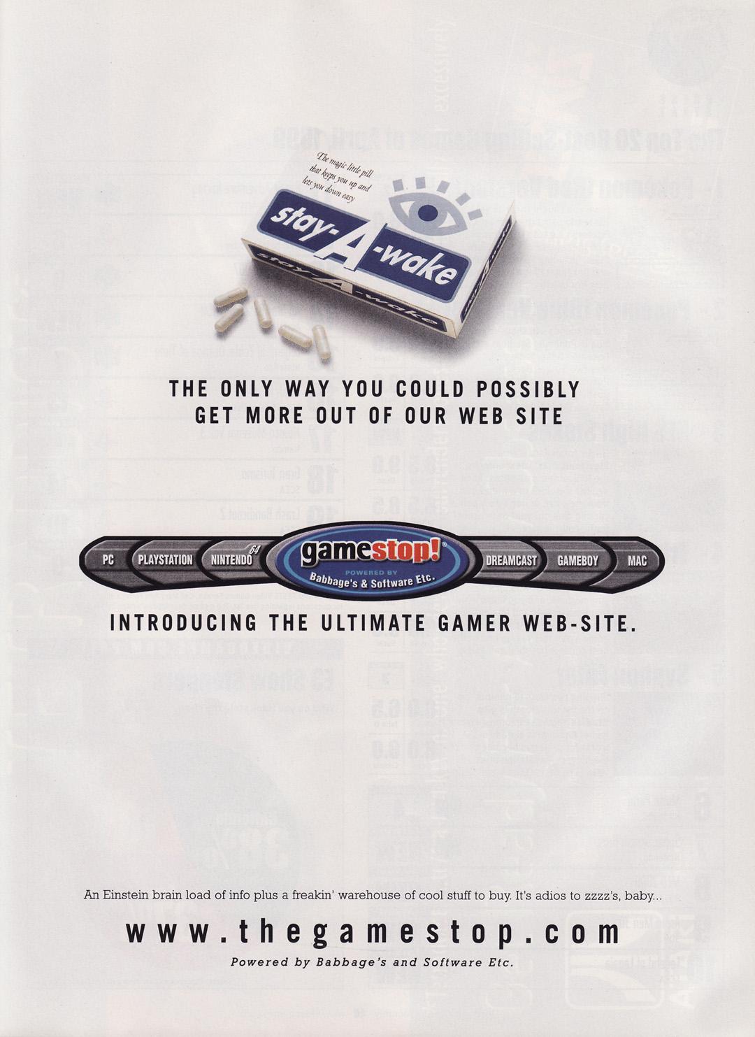 The first GameStop ad in EGM