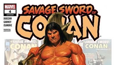 Top portion of the cover to Savage Sword of Conan #4