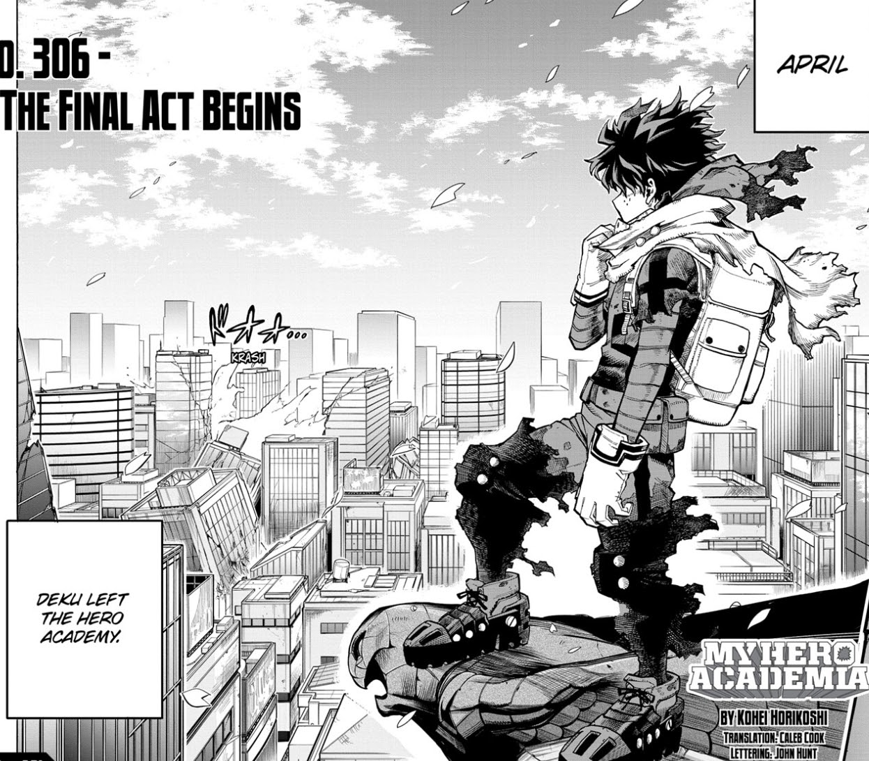 Deku from My Hero Academia at the end of chapter 306.